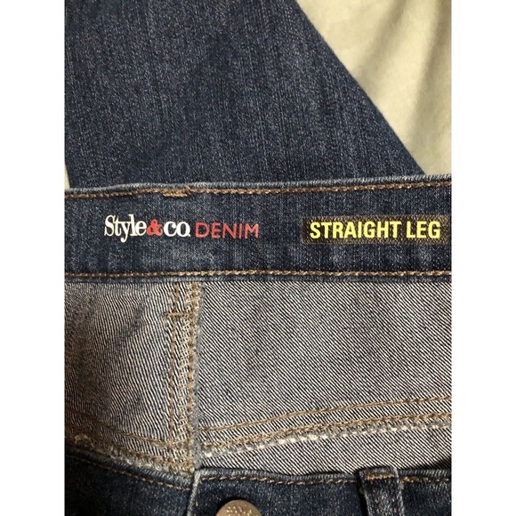 Style & Co Womens Size 10 Straight Leg Pockets Denim Blue Jeans - Picture 4 of 5